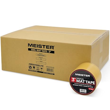 Meister Premium Wrestling Mat Tape - Clear - 3" x 84ft - 24 Rolls (Case)