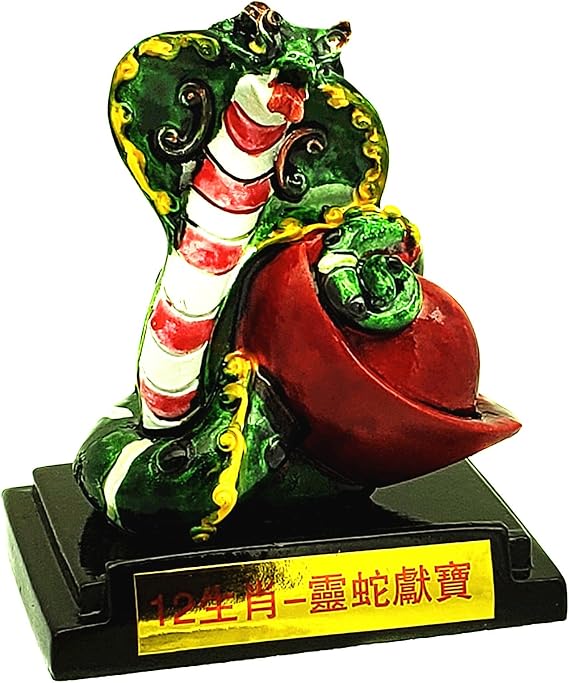 Feng Shui Chinese Zodiac Snake Figurine Statue Decorative Ornament