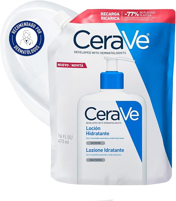 CeraVe, Moisturizing Lotion, Dry and Very Dry Body Skin, Refill, 16 fl oz