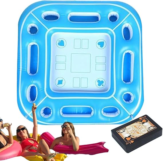 Floating Game Table for Pool Portable Weather-Resistant Inflatable