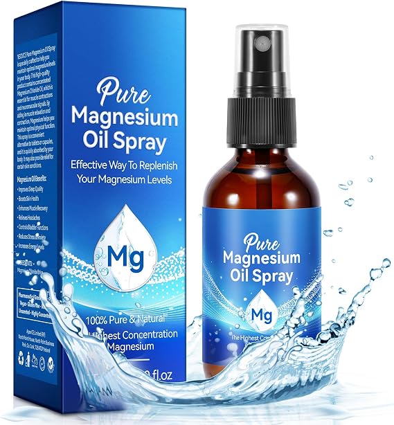 Frovetani Pure Magnesium Oil Spray, Natural Organic Magnesium Oil, Easy to Use, Easy Quick to Absorb with Topical Glass Bottle (60ML)