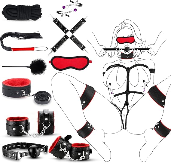 Intimacy Items for Bedroom Play,10pcs Sexy Tools Accessories Adult Tool for Couples to Advanced Surprise Gift for Men and Women H70705