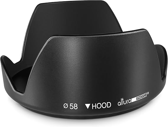 Altura Photo 58mm Camera Lens Hood for Canon Rebel T7, T6, EOS Accessories