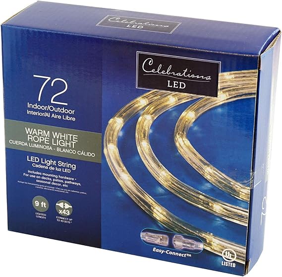 Celebrations LED Rope Light WW 9'
