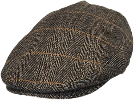 Vesper Herringbone Plaid Wool Blend Ivy Cap