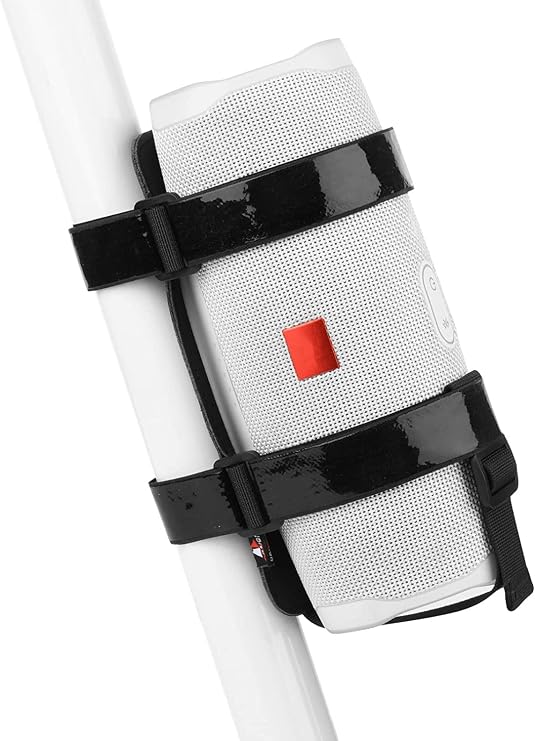 Portable Bike Speaker Mount - Compatible with JBL Charge 4/5/Flip 5/6, Waterproof Adjustable Speaker Strap Holder for Golf Cart, Scooter, UTV, Boat