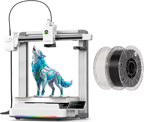 Creality SPARKX i7 3D Printer Bundle with Creality Hyper PLA Filament 2KG, (Black & White)
