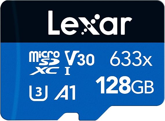 Lexar 128GB 633x MicroSDXC UHS-I U3 100/45 MB/sn Yüksek Performanslı MicroSD Hafıza Kartı