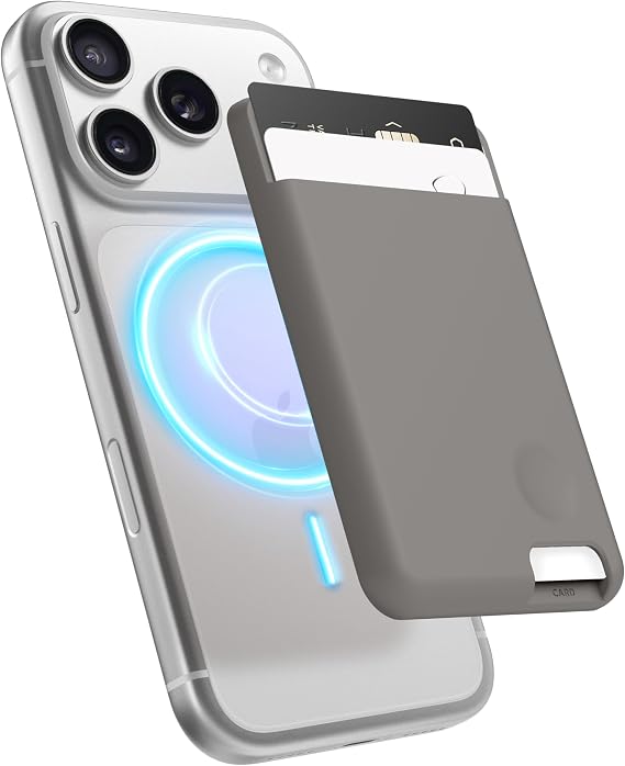 elago Magnetic Wallet Card Holder 2-Cards Compatible with MagSafe for iPhone - Secure Phone Wallet, Long Last Silicone, Scratch and Damage Protection
