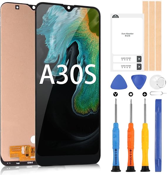 Screen Replacement for Samsung Galaxy A30s LCD Display A307 2019 A307 SM-A307F A307FN A307G A307GN 6.4 inch Touch Screen Digitizer Full Assembly with Repair Tools
