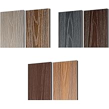 Outdoor Solid Composite Decking Boards Color Samples Pack 0.5", Polymer Composite Decking for All Weather Use,Poolside,Backyard,Patio(3 Pcs, 0.5ft Color Samples)