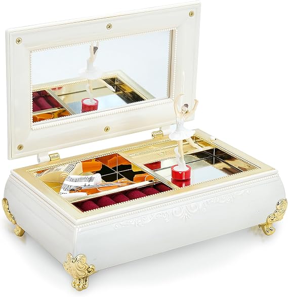 Vintage Jewellery Box Music Box, Musical Jewellery Storage for Girls