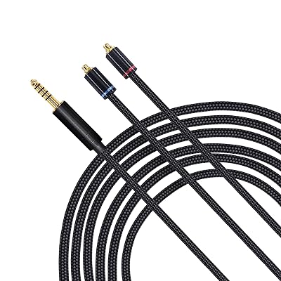 okcsc MMCX Upgrade Replacement Headphones Cable,IEM Earphones Replacement Cable Nylon Braided for Shure 846 535 215 315 425 MAGAOSI K5 LZA4 A5 4.4mm Balanced Jack, No Mic