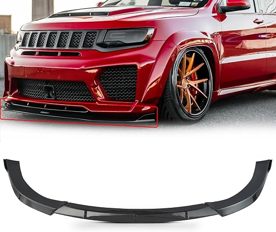 KARPAL Front Bumper Lip Spoiler Kit Fits for Jeep Grand Cherokee SRT 2014-2021 Trackhawk 2018-2021