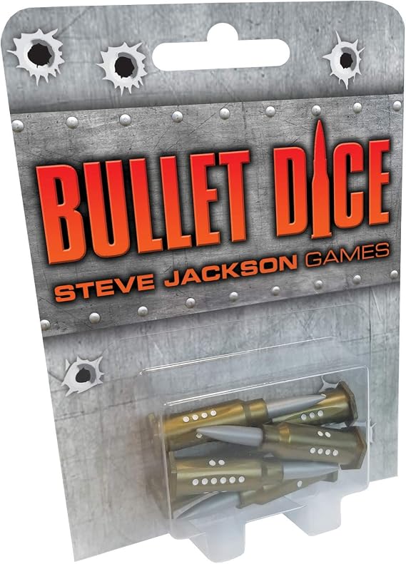 Bullet Dice, 6 Pcs, Custom Molded, Six-Sided, Pearlized Dice