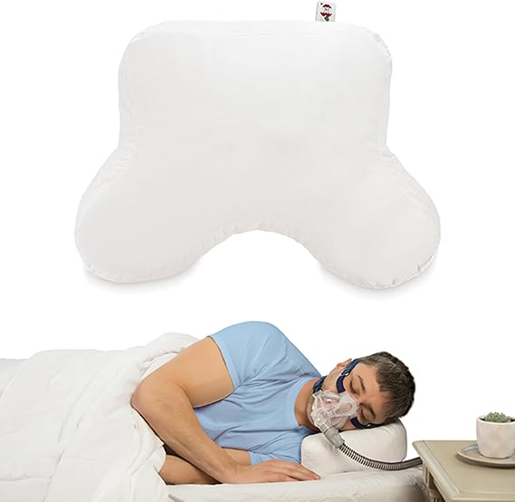 Core Products Double Edge CPAP Pillow, Contoured Comfort Pillow to Reduce Mask Leaks, Pressure Point Soreness - 4" Loft