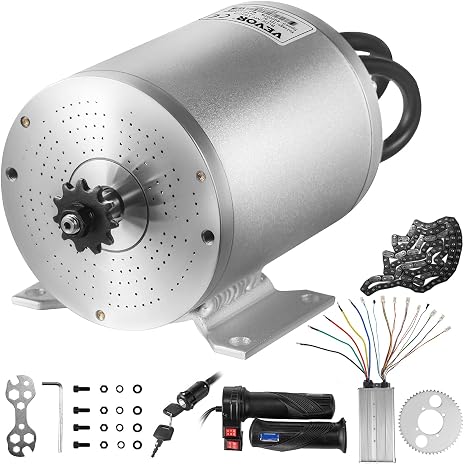 BestEquip 3000W Brushless Motor, 72V 4900RPM High Torque BLDC Eletric Motor Kit w/Complete 5 Accessories for Electric Motorcycle ATV Go Kart Scooter DIY Upgrades