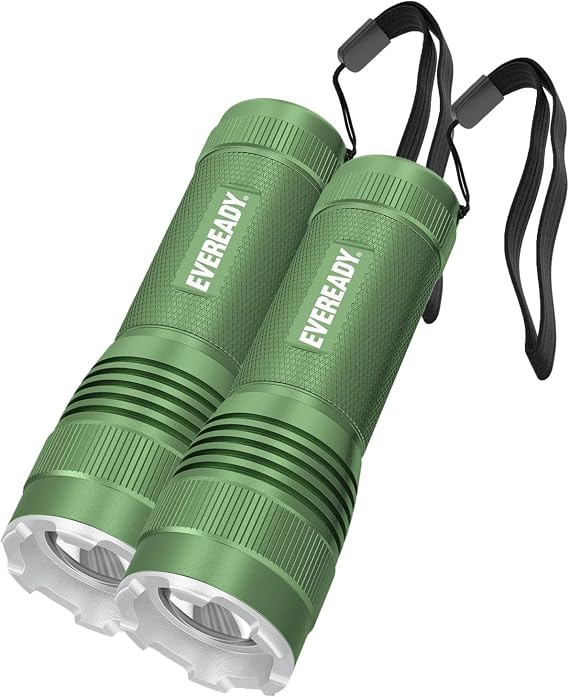 EVEREADY Tactical Light, 300 Lumen, IPX4 Water Resistant, Durable Metal LED Flashlight, Indoor and Outdoor Metal Flashlight