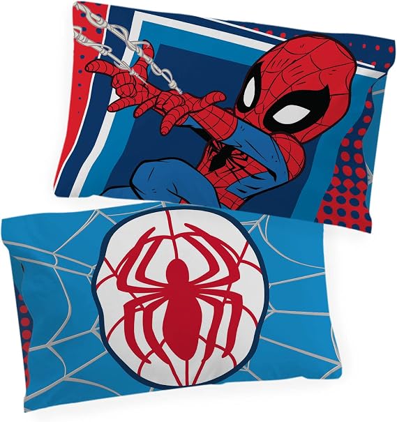 Marvel Super Hero Adventures Go Spidey 2 Pack Pillowcase - Double-Sided Kids Super Soft Bedding (Official Marvel Product)