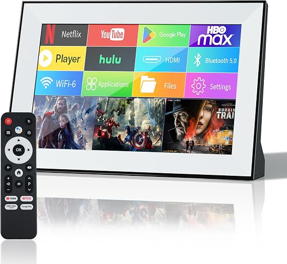 Portable TV,Small TV with Touchscreen LCD Monitor,Built in Apps,Support SD,WiFi,Bluetooth,USB, HDMI Input,Mini Smart TV Design for Home, Kitchen, RV, and Travel Use