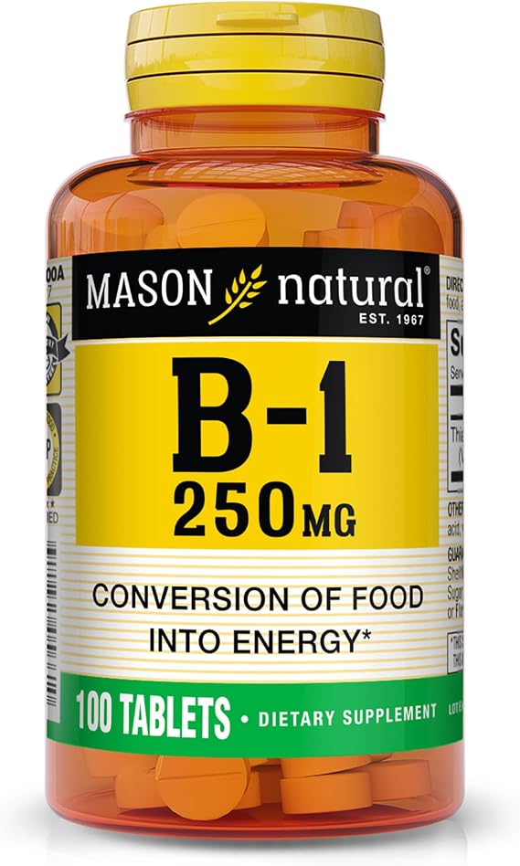 MASON NATURAL Vitamin B1 Thiamine 250 mg, Support Energy, 100 Day Supply