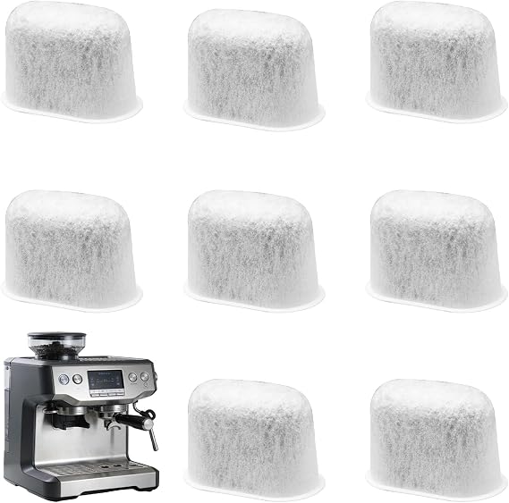 8 Pack Water Filter Inserts for Ninja Luxe Cafe Accessories | Activated Carbon Filter Easy Replacement Compatible with Ninja Luxe Café Premier Espresso Machine ES601UK ES701UK