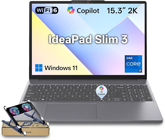 Lenovo IdeaPad Slim 3 Laptop,15.3" 2K, Core i7-13620H,16GB RAM+512GB SSD