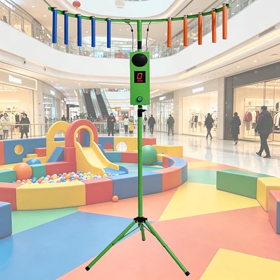 Adjustable Speed Hand-Eye Coordination Trainer Arcade Machine, Catch Stick Arcade Game Machine, 5 Adjustable Speed Modes, MP3, LED Lights, for Carnivals, Events Green
