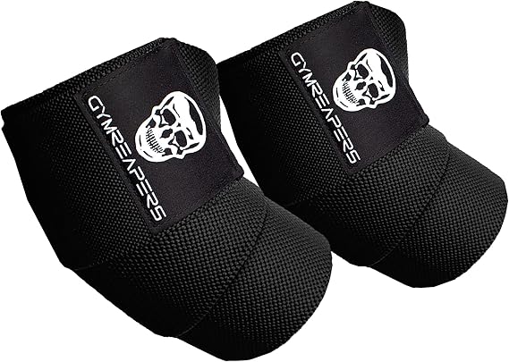 Gymreapers Weightlifting Elbow Wraps (1 Pair) - Flexible 40'' Elbow Compression Strap & Joint Support Brace - for Bench Press, Powerlifting, and Pressing