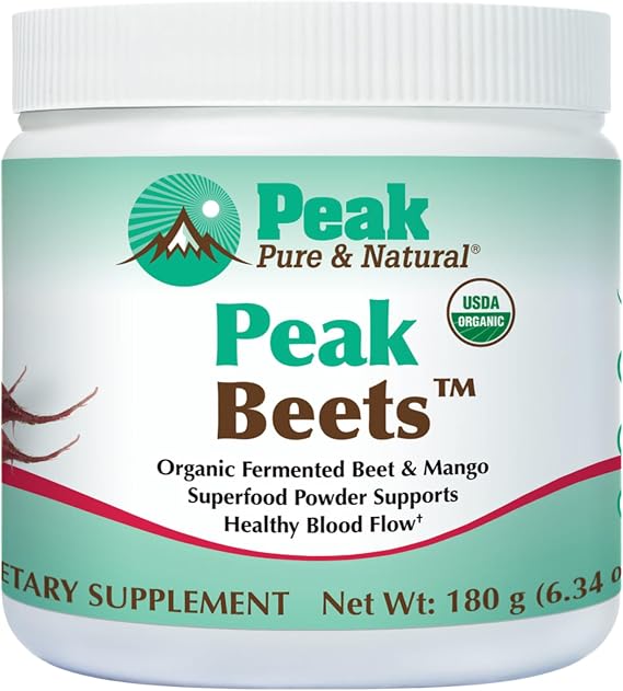 Peak Beets, Beet Powder & Nitric Oxide Supplement, 30 Servings