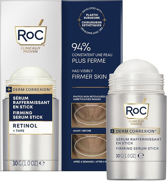 RoC Derm Correxion Firming Retinol Serum Stick, 30 g | Anti-Ageing Skincare for Face & Neck, with Anti-Oxidants & THPE, Helps Reduce the Appearance of Fine Lines