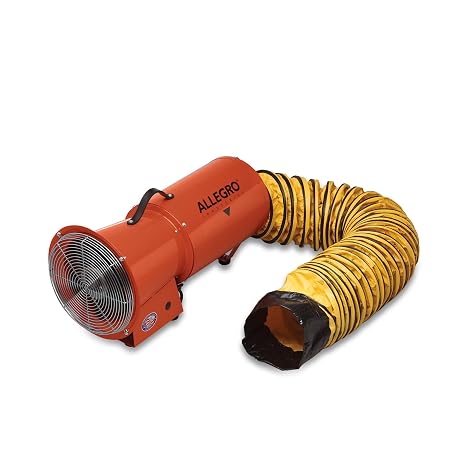 Allegro Industries 9514 Axial Blower with Canister, AC Electric 1/3 hp, Includes 15' Ducting