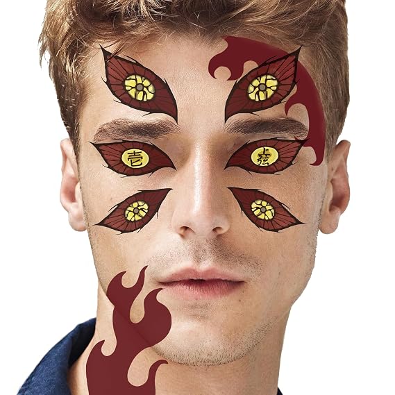 VZQI Demon Temporary Tattoos Cosplay Halloween Party