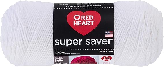 Red Heart Super Saver Yarn 311 White