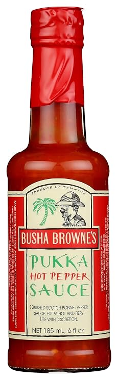 Busha Browne Pukka Hot Pepper Sauce, 6 Fluid Ounce