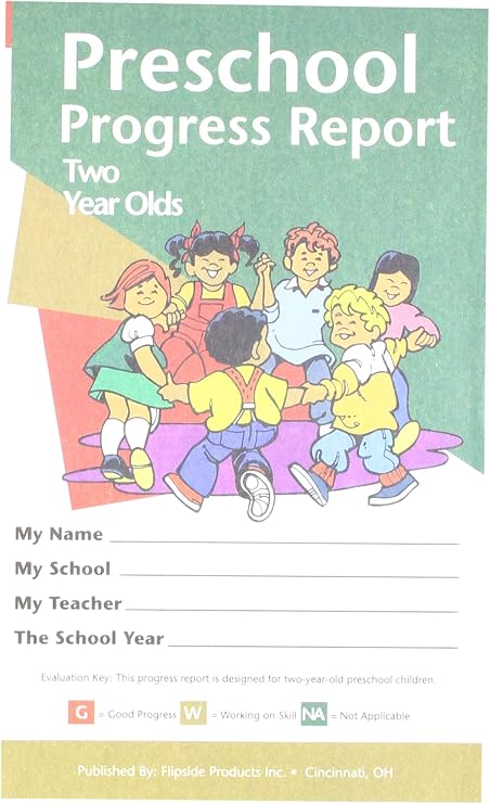 Hayes Flipside Products Age 2 Progress Reports, (Set of 10), Multicolor