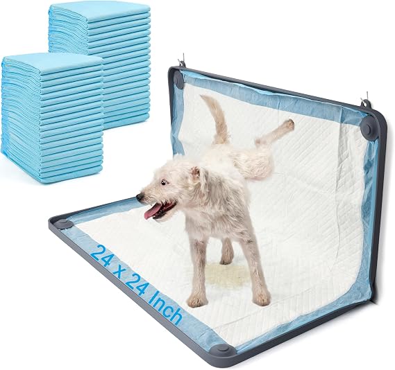 24 x 24In Dog Pee Pad Holder Silicone Training Pad Holder for Puppy