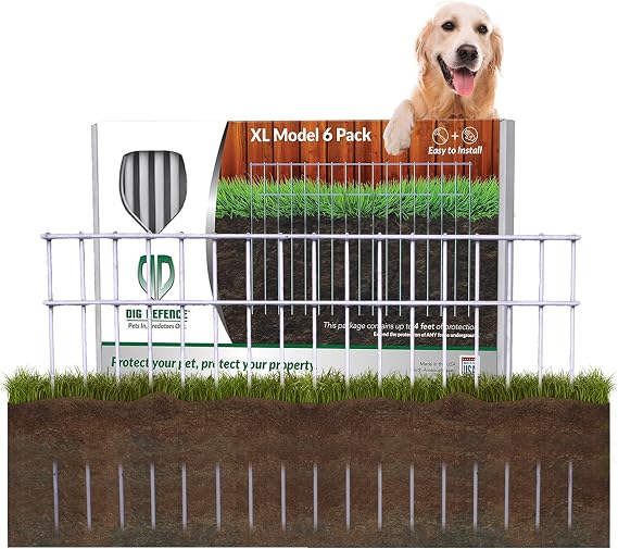 Dig Defence Original Animal Barrier Garden Fence, X-Large, 6 Pack