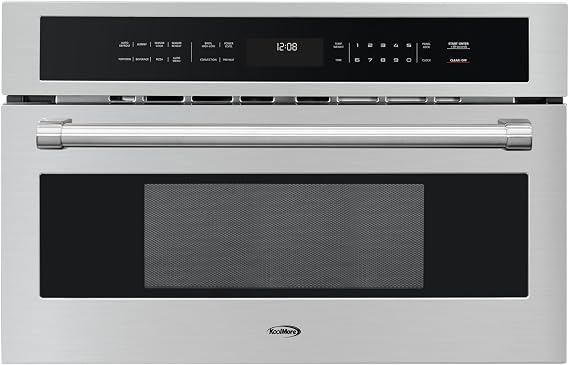 KoolMore 30 in. Built-in Microwave with Convection Oven and Air Fryer, 1000W Power with NEMA 5-20P Plug, 10 Levels, UL Listed and 1.6 cu. ft. Capacity in Stainless-Steel (KM-CWO30-SS)
