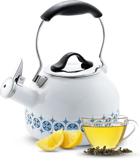 Chantal 1.8 quart Oolong Enamel on Steel Whistling Tea Kettle (Talavera)