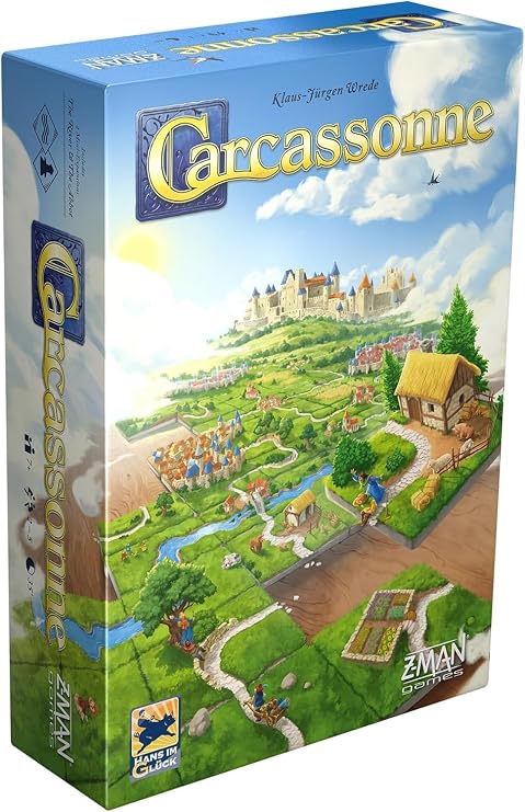Carcassonne Tile Placement Strategy Board Game, 2-5 Players, 35 Min