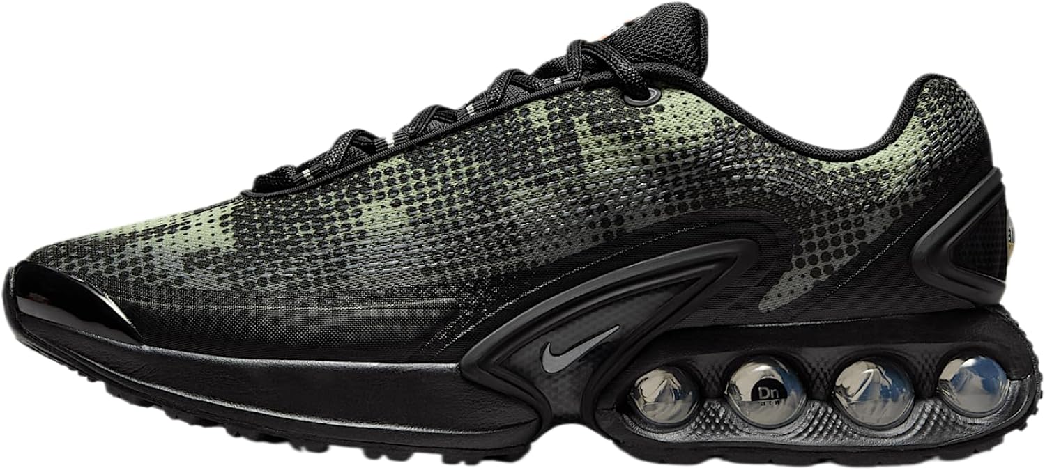 Nike Air Max Dn Men's Shoes (IB3078-010, Black/Olive Aura/Medium Olive/Metallic Silver) Size 10.5