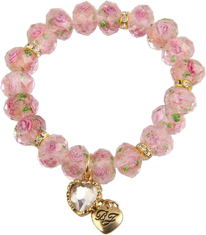 Betsey Johnson Womens Heart Charm Bracelet