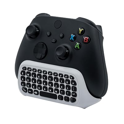 Mcbazel Mini Game Keyboard 2.4G Receiver Wireless Chatpad Message with 3.5MM Audio Jack for Xbox OneXbox One XXbox One SXbox Series XXbox Series S - White