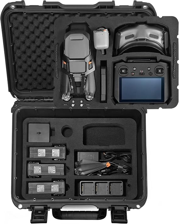 Lekufee Waterproof Carrying Case for Mavic 3 Pro/Classic/Combo - DJI RC Pro/RC 2/N1/N2/Goggles 2/3/Integra/Motion 2/3 & Accessories (Case Only)