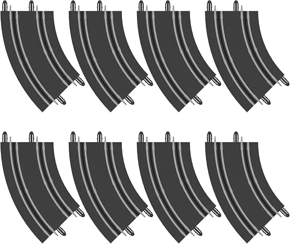 AGM MASTECH Extension Set #2-8 Piece Curved Track Expansion Accessory Pack - for Use with 1: 64 Scale AGM MASETCH 1:64 Slot Car Racetrack Systems, MR-P02