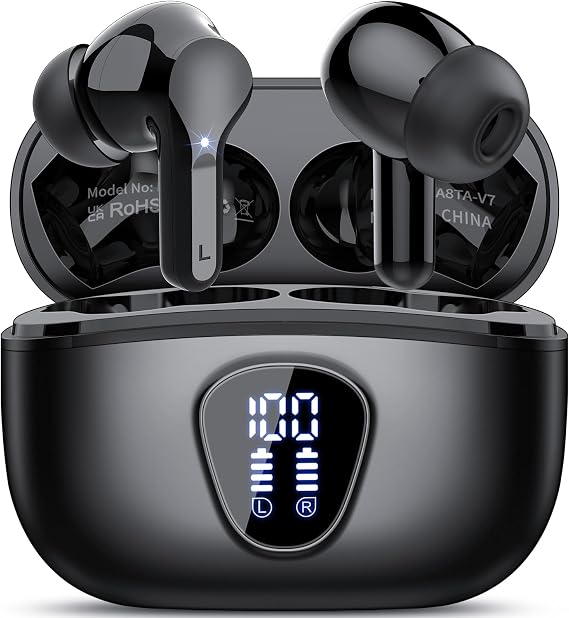 Wireless Earbuds, Bluetooth 5.4 Headphones HiFi Stereo, Bluetooth Earbuds