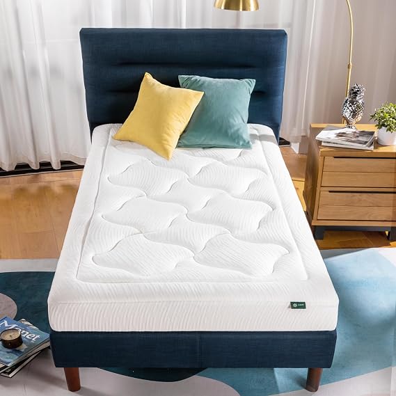 Zinus 8 Inch Cloud Memory Foam Mattress, Twin, Fiberglass Free, Pressure Relieving, Mattress in A Box, CertiPUR-US Certified, White