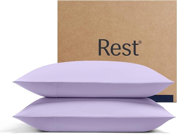 REST Evercool+ Cooling Pillowcases for Hot Sleepers, Standard, 2PCS