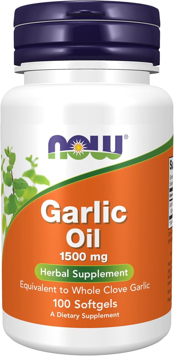 NOW Foods Supplements, Garlic Oil Concentrate 1500 mg per Serving, 100 Softgels